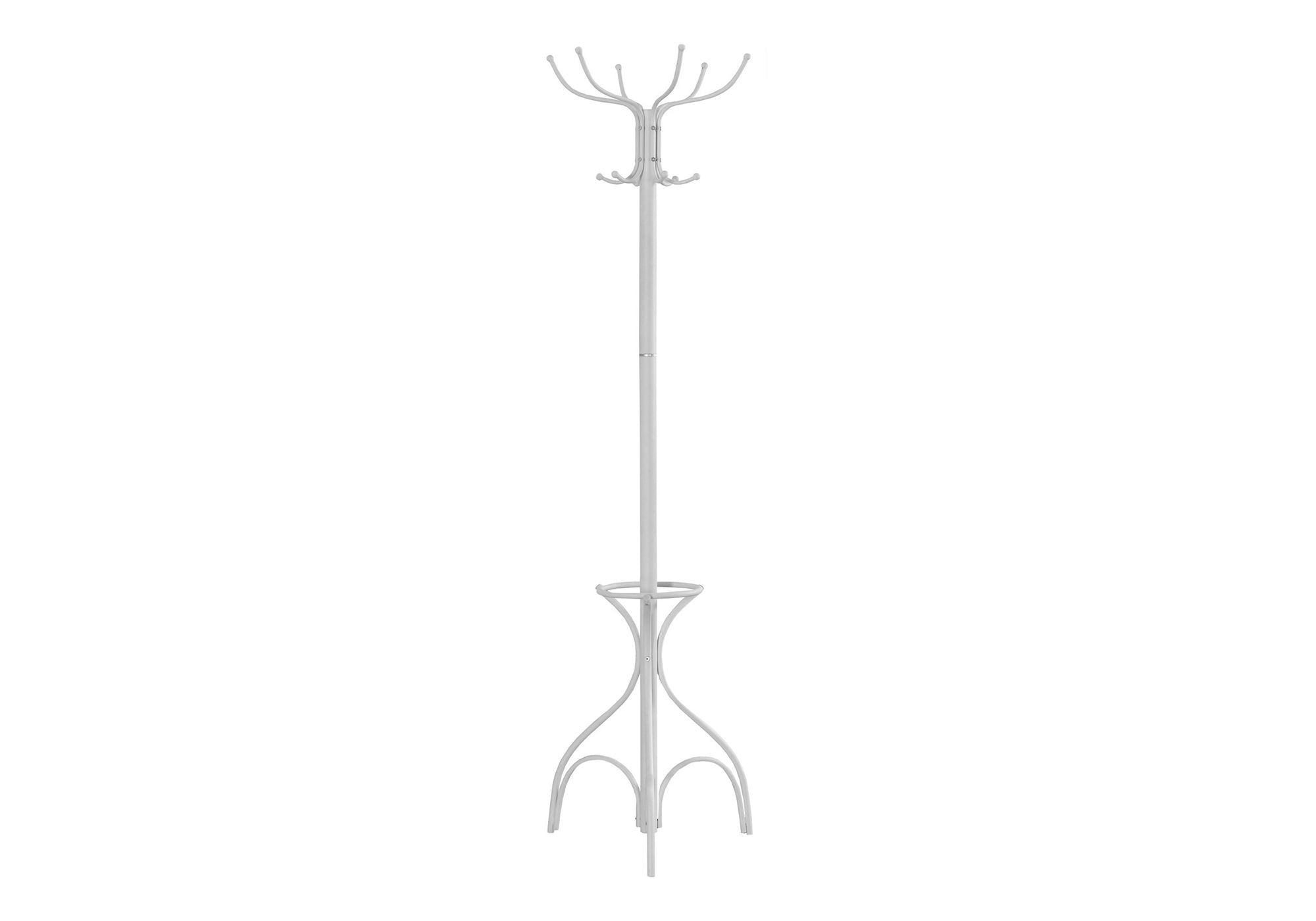 Coat Rack, Hall Tree, Free Standing, 12 Hooks, Entryway, 70&quot;H, Umbrella Holder, Contemporary &amp; Modern