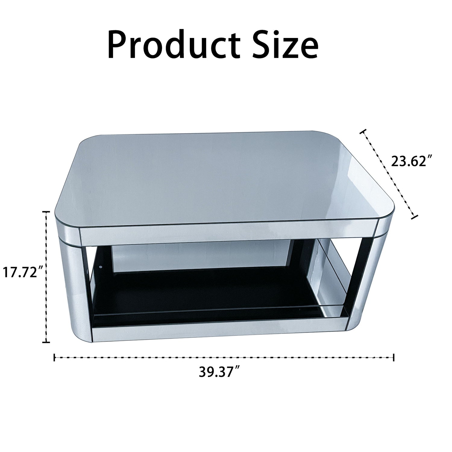 Coffee Table, Rectangular - Silver