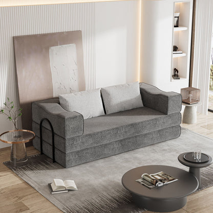 3 Seat Folding Floor Couch &amp; King Size Bed Mattress