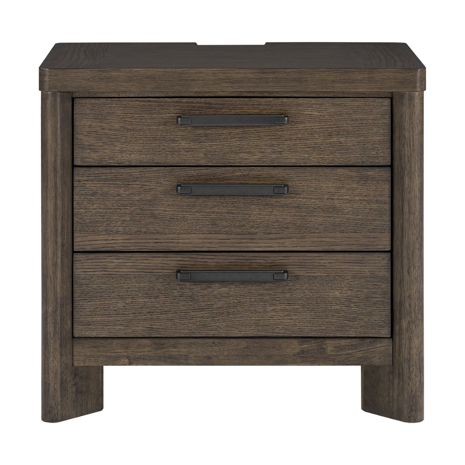 3 Drawer Nightstand With USB - Dark Oak