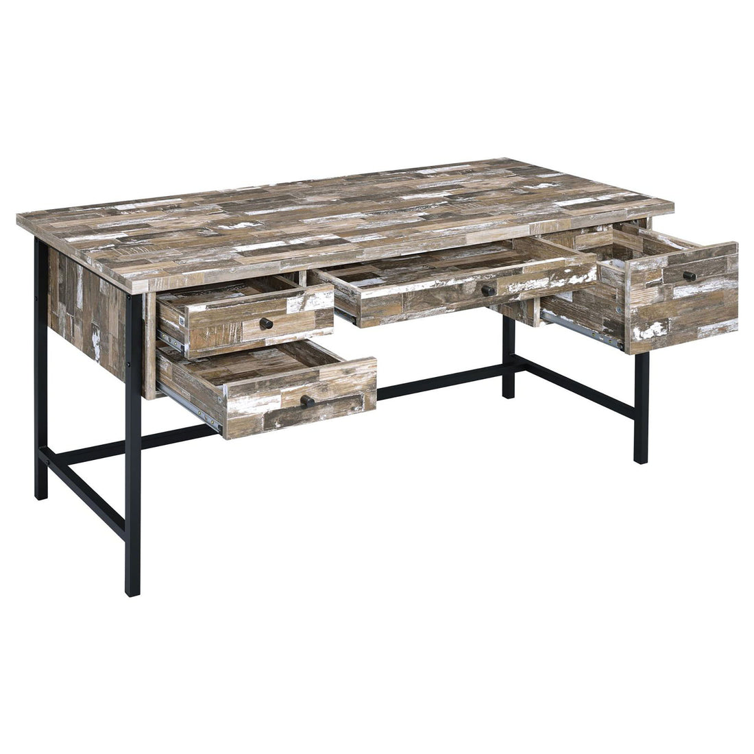 Salvaged - Drawer Storage Desk - Brown