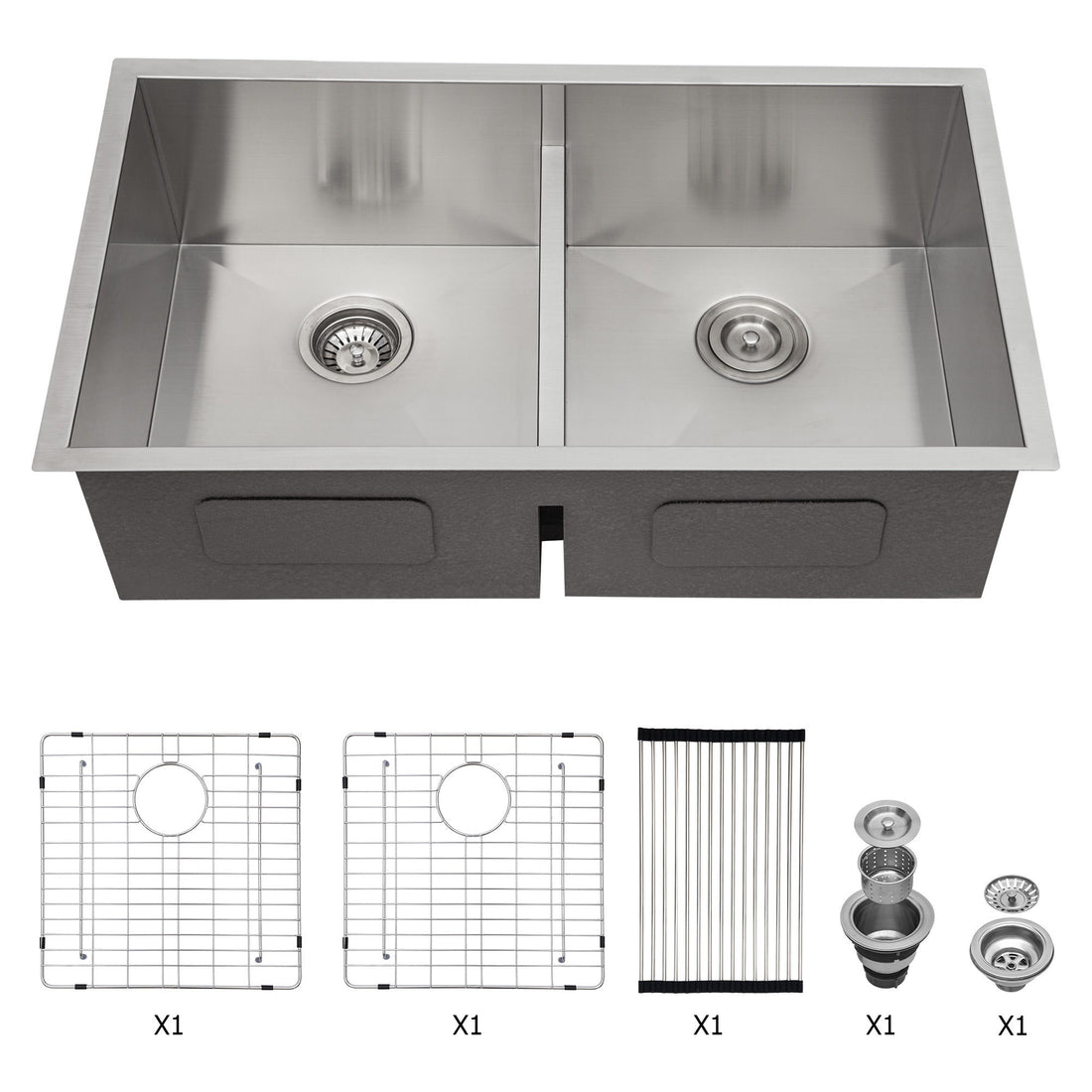 Modern Double Bowl Undermount Sink Design With 10&quot; Deep Basins