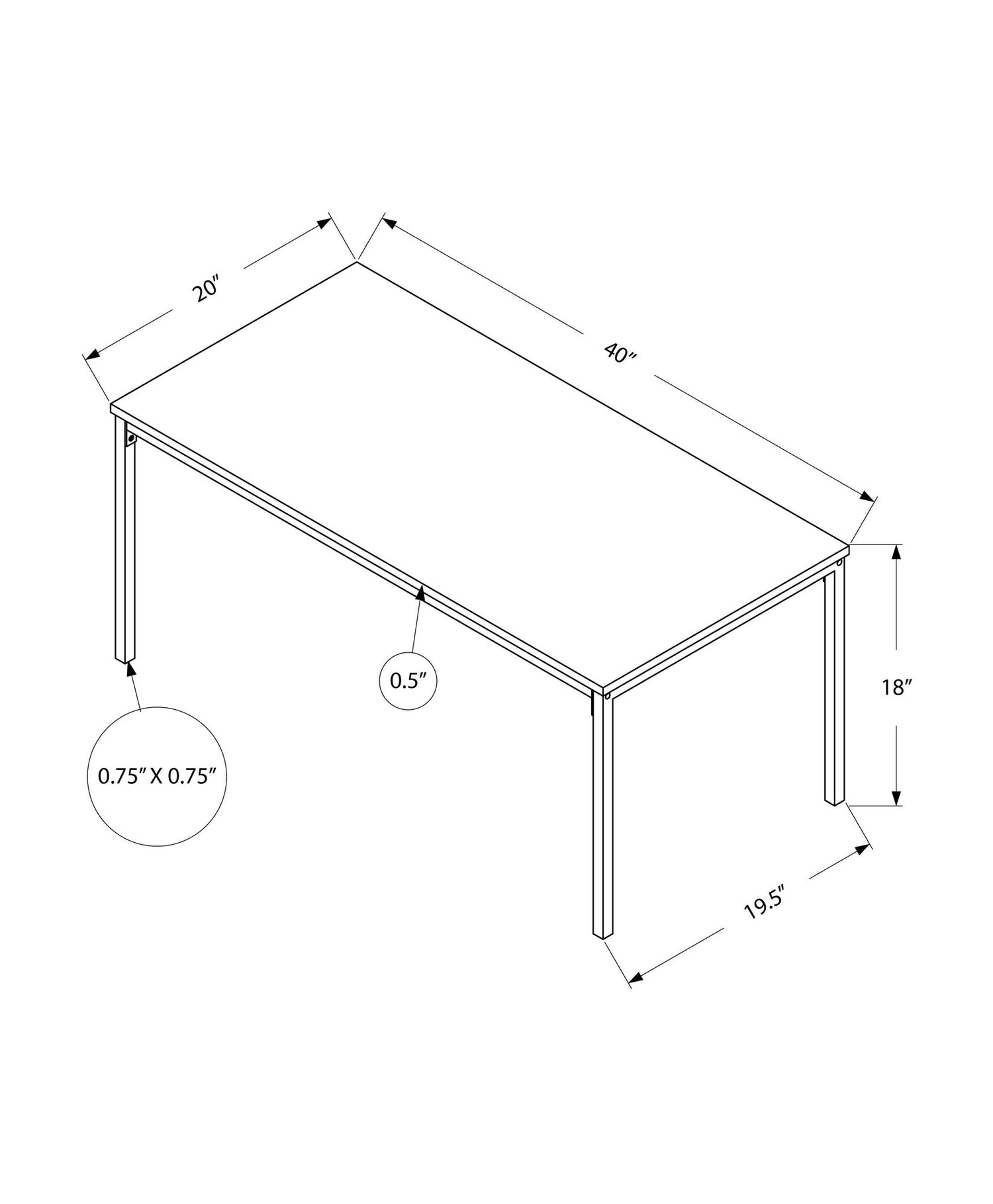 Table, Rectangular, Contemporary &amp; Modern Stylish Design