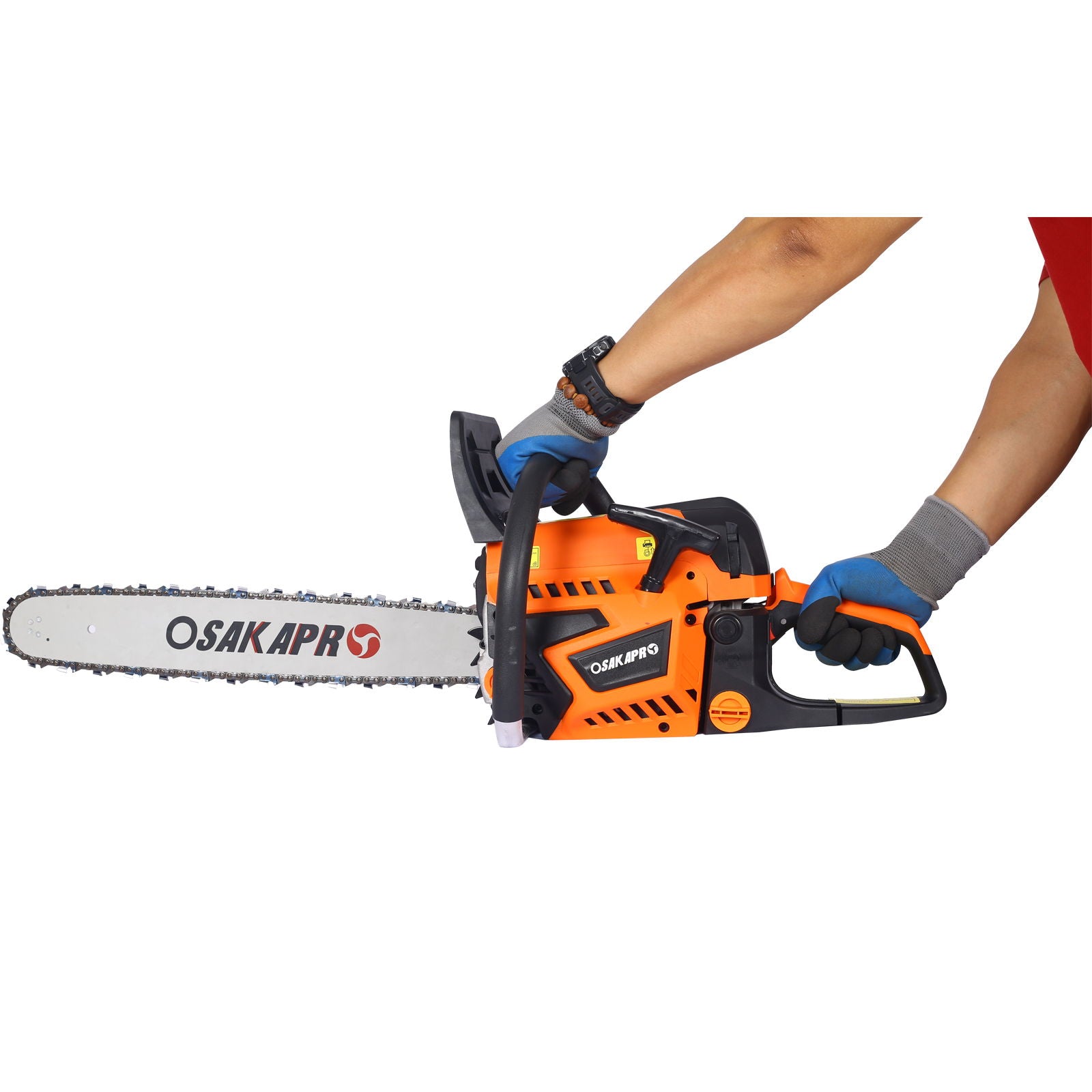 High Performance 22&quot; 58Cc Gasoline Chainsaw For Trees And Wood Cutting Epa Compliant - Orange