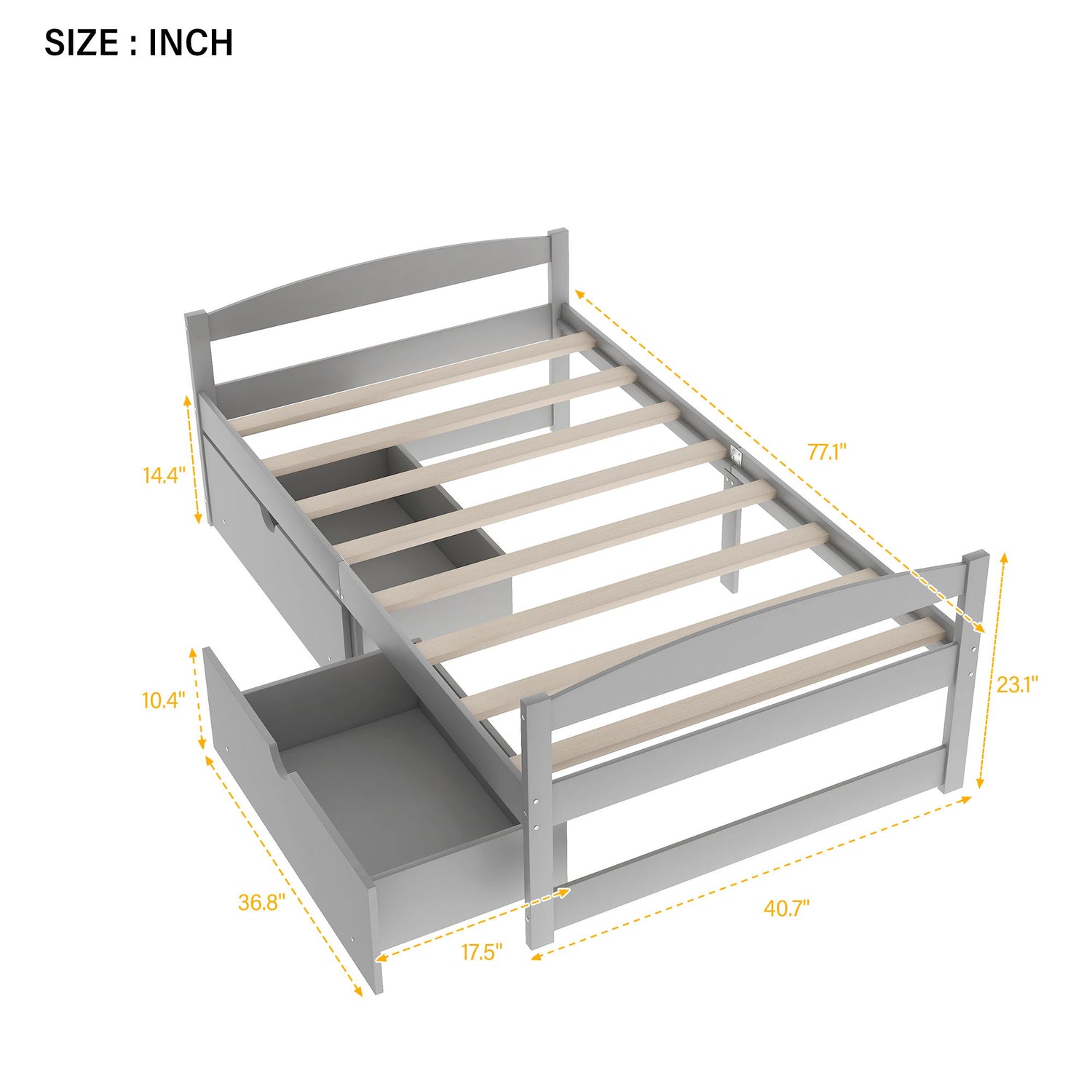 Platform Bed With 2 Drawers