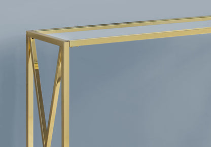 Accent Console Table For Entryway, Contemporary &amp; Modern - Gold