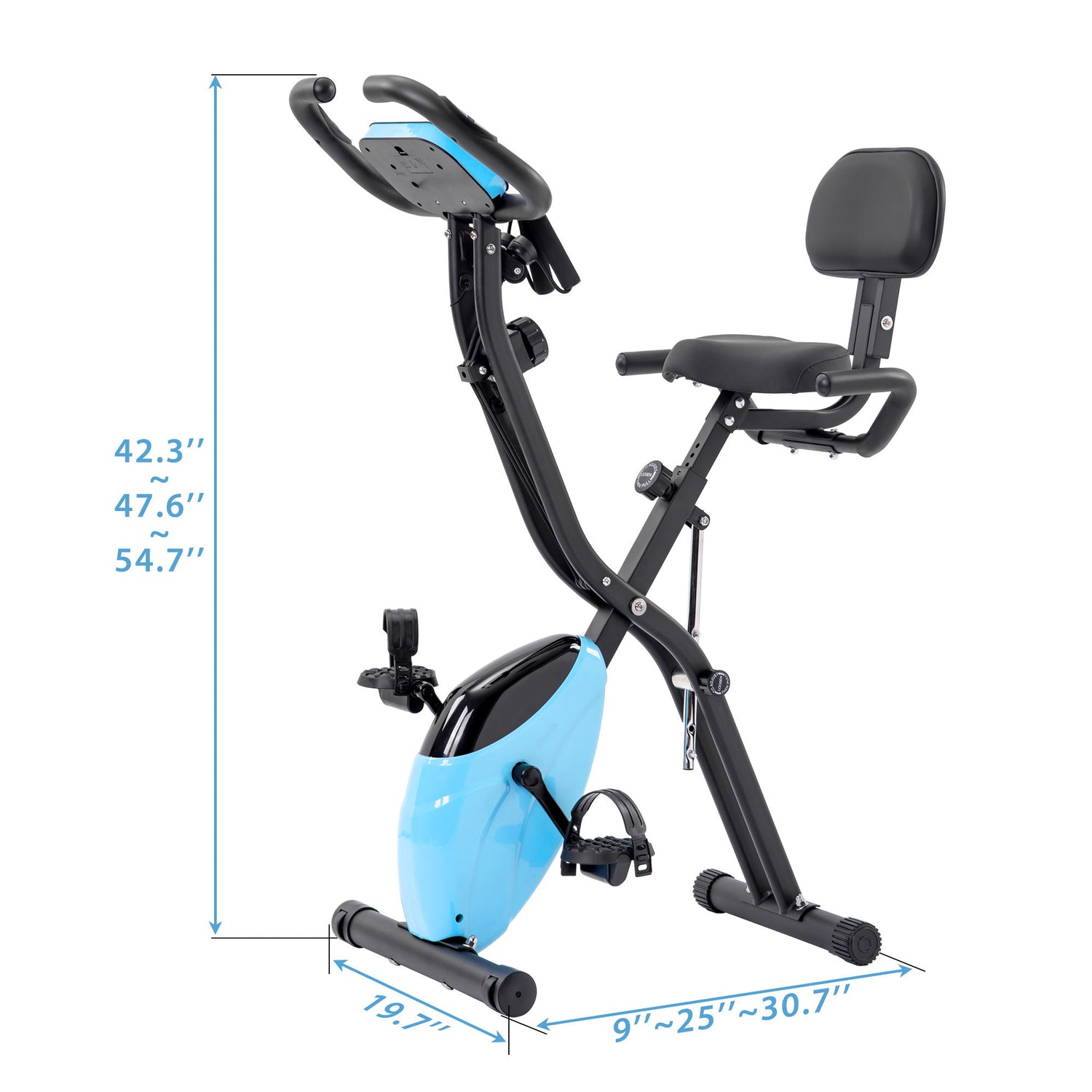 Exercise Bike Folding Stationary Bikes For Home With 16 Level Magnetic Resistance