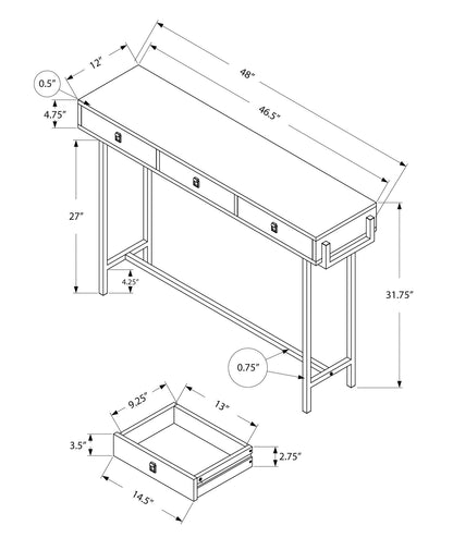 Accent Console Table For Entryway, Storage Drawer, Contemporary &amp; Modern