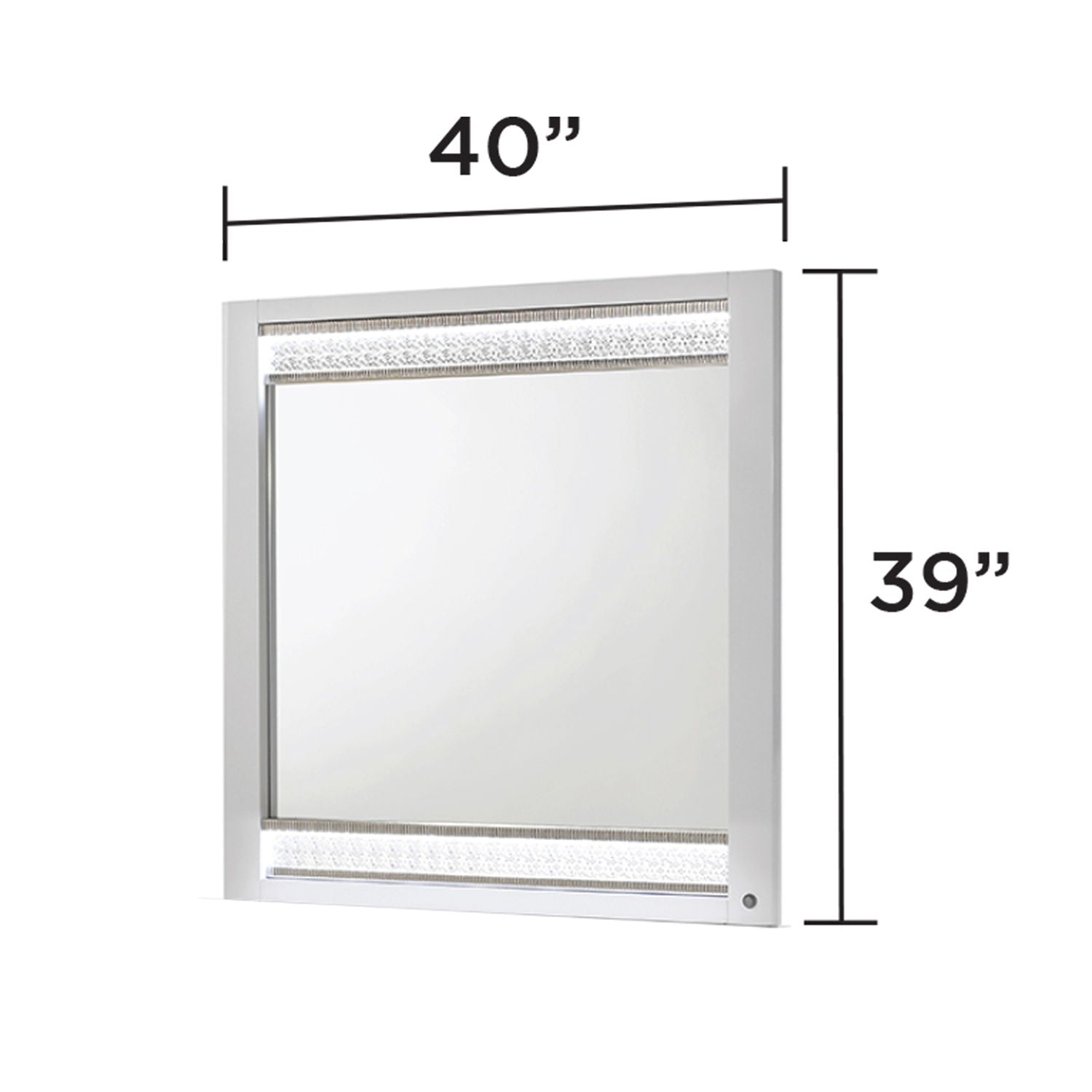 Glam - Mirror &amp; LED Lighting (Includes Mirror Only) - White