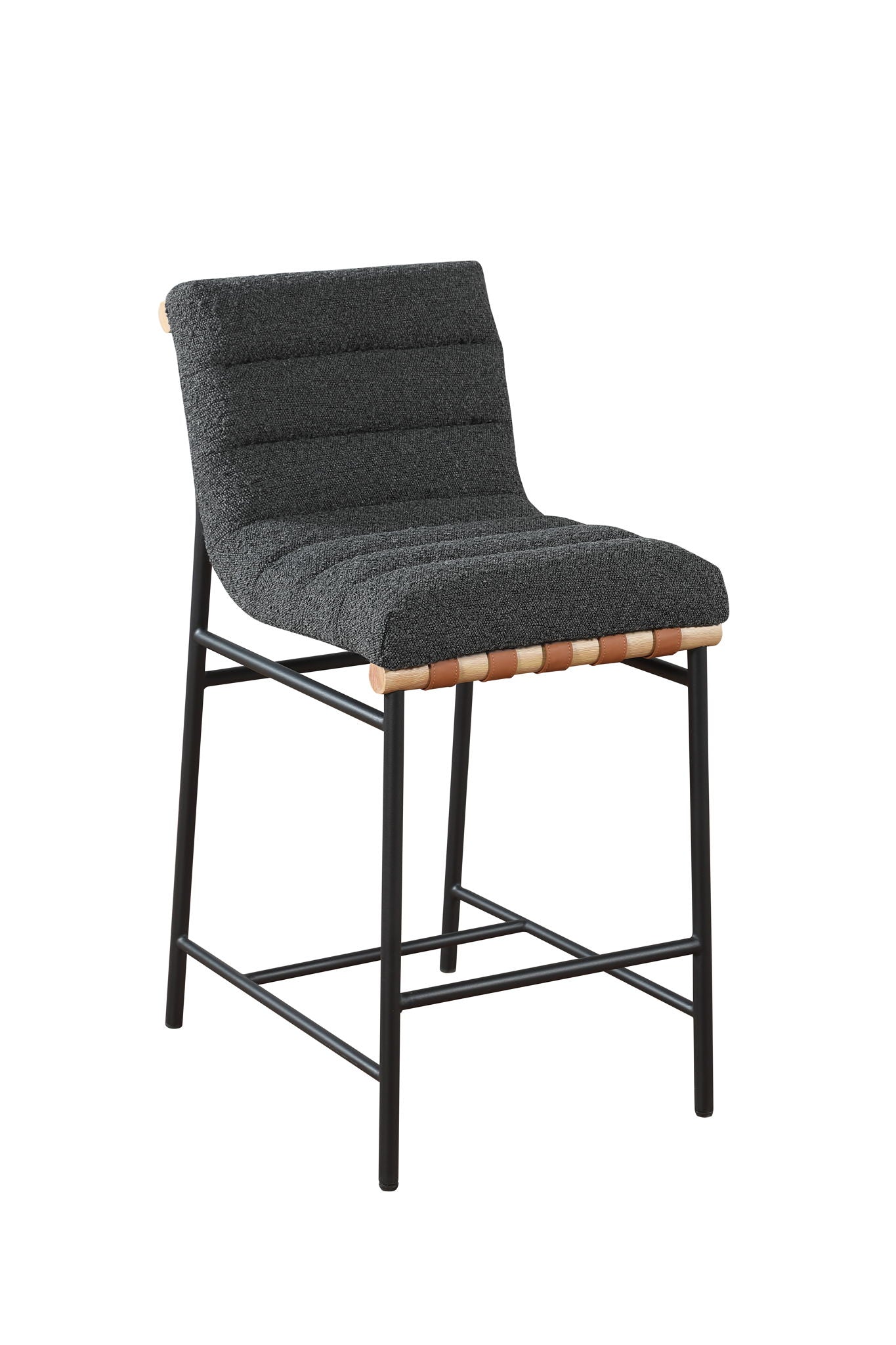 Lahni - 17&quot; Boucle Fabric Counter Height Chair