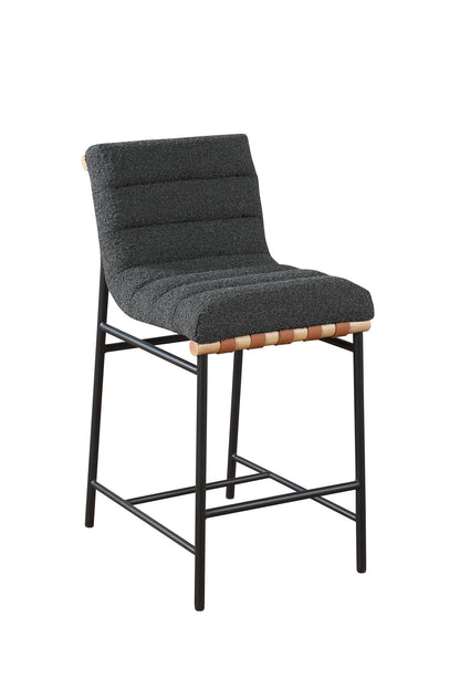 Lahni - 17&quot; Boucle Fabric Counter Height Chair