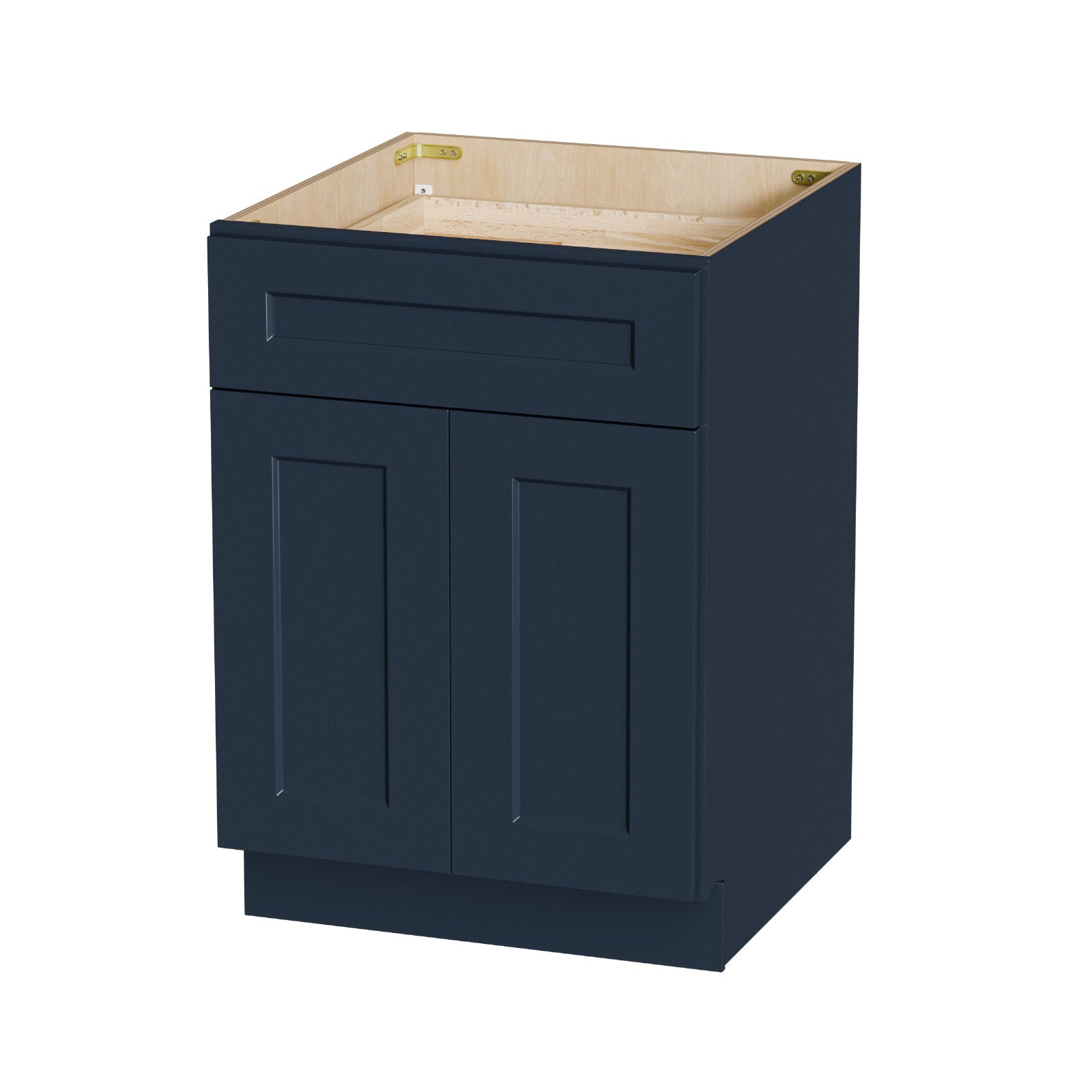 Shaker Base Cabinet With Soft-Close Drawer &amp; Double Doors, Adjustable Shelf