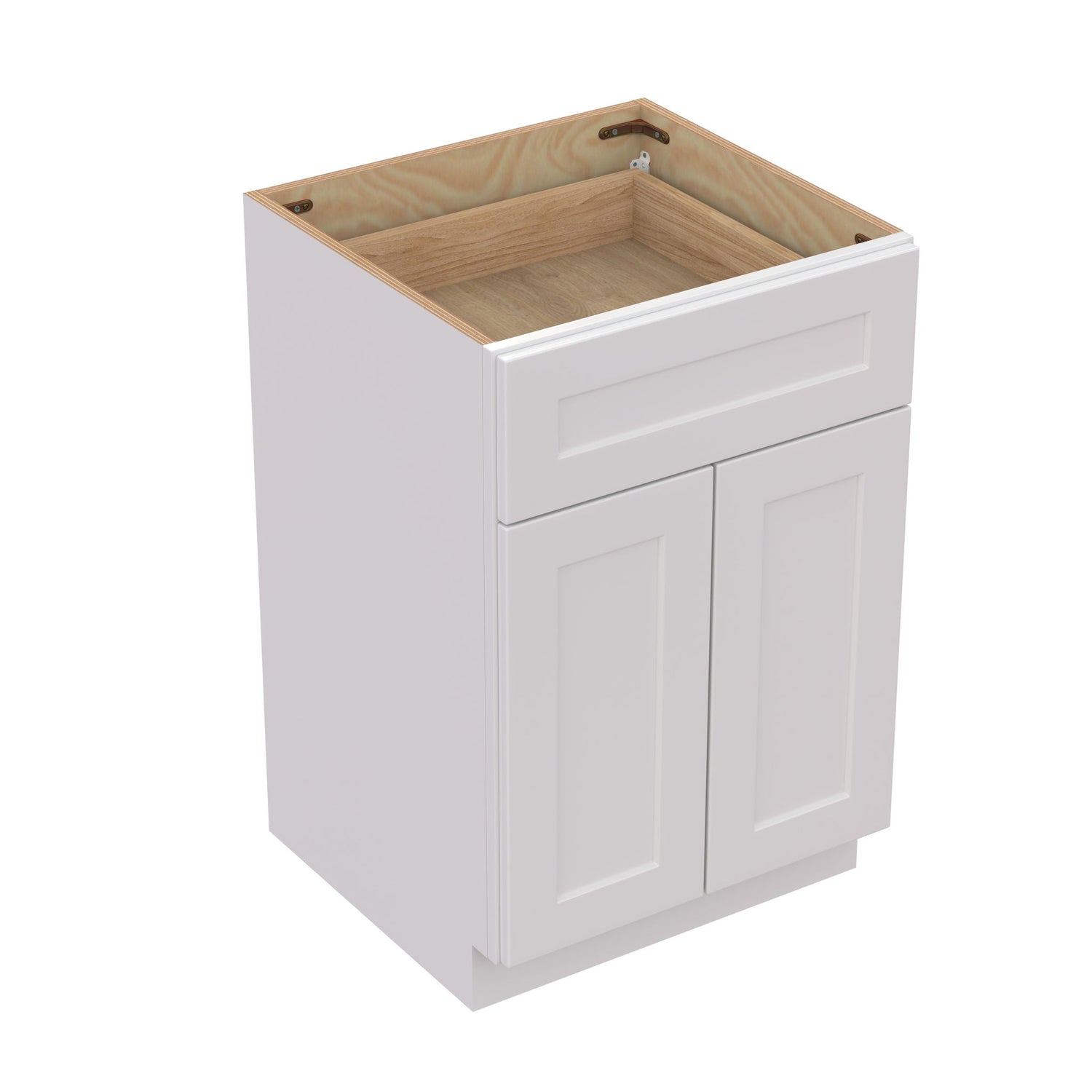 Shaker Base Cabinet With Soft-Close Drawer &amp; Double Doors, Adjustable Shelf