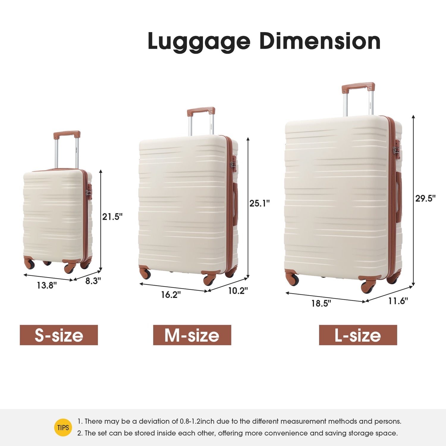 Hardshell Luggage Sets 3 Pieces Spinner Suitcase With Tsa Lock Lightweight 20&quot; 24&quot; 28&quot;