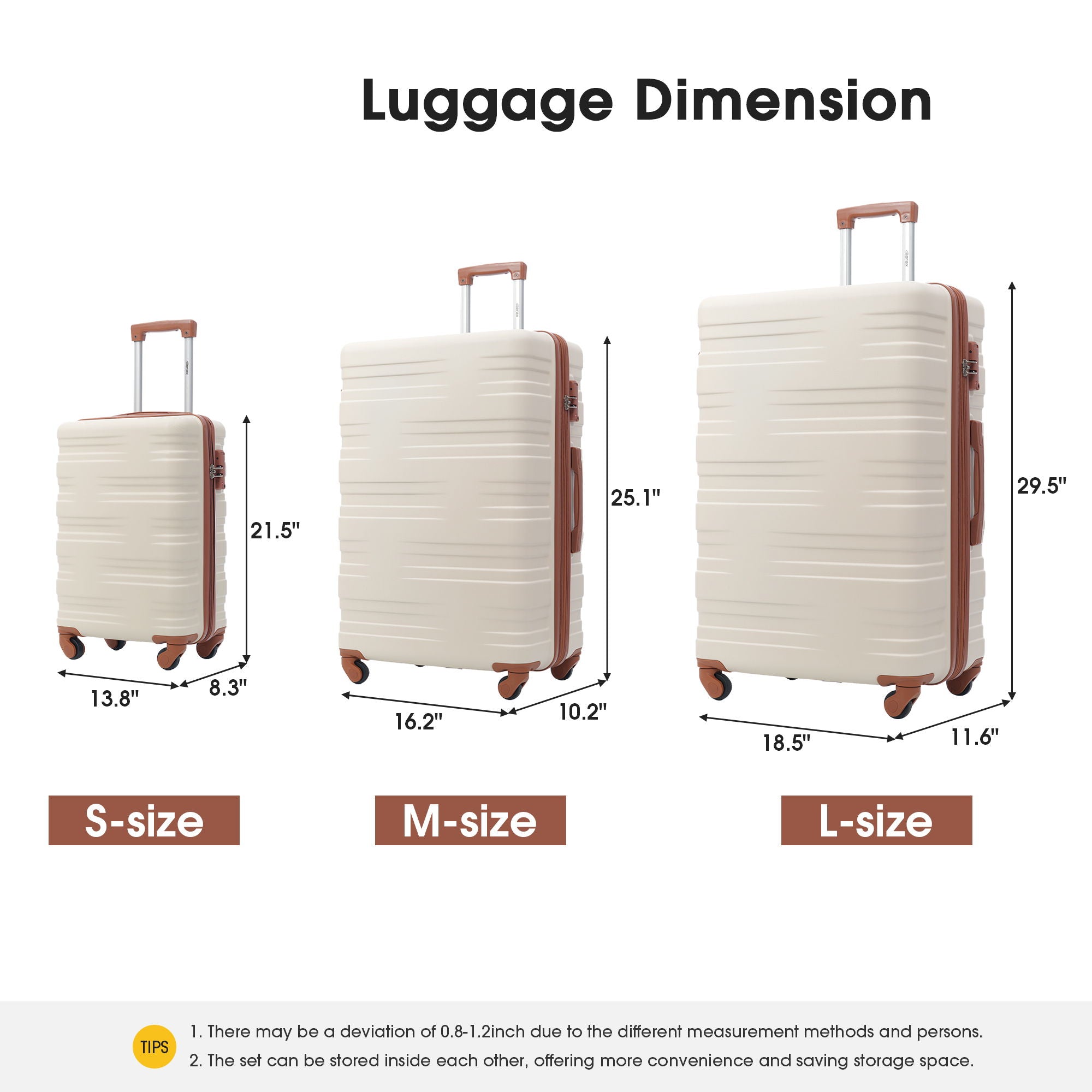 Hardshell Luggage Sets 3 Pieces Spinner Suitcase With Tsa Lock Lightweight 20&quot; 24&quot; 28&quot;