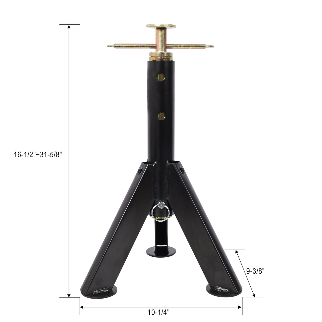 RV Adjustable Telescoping Stabilizer Jack Stand Supports Stabilizer, 16" To 30" (Set of 2) - Black