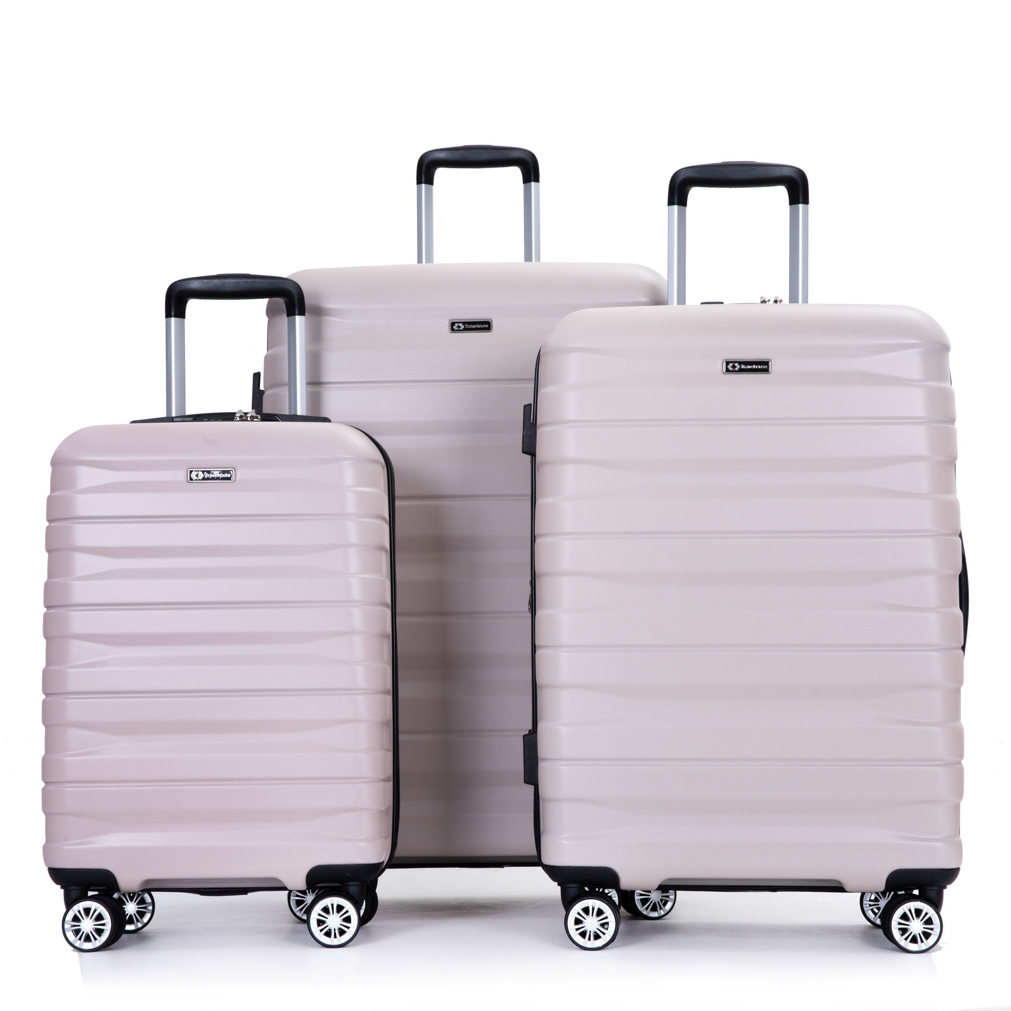 3 Piece Luggage Sets Lightweight &amp; Durable Expandable Suitcase With Two Hooks