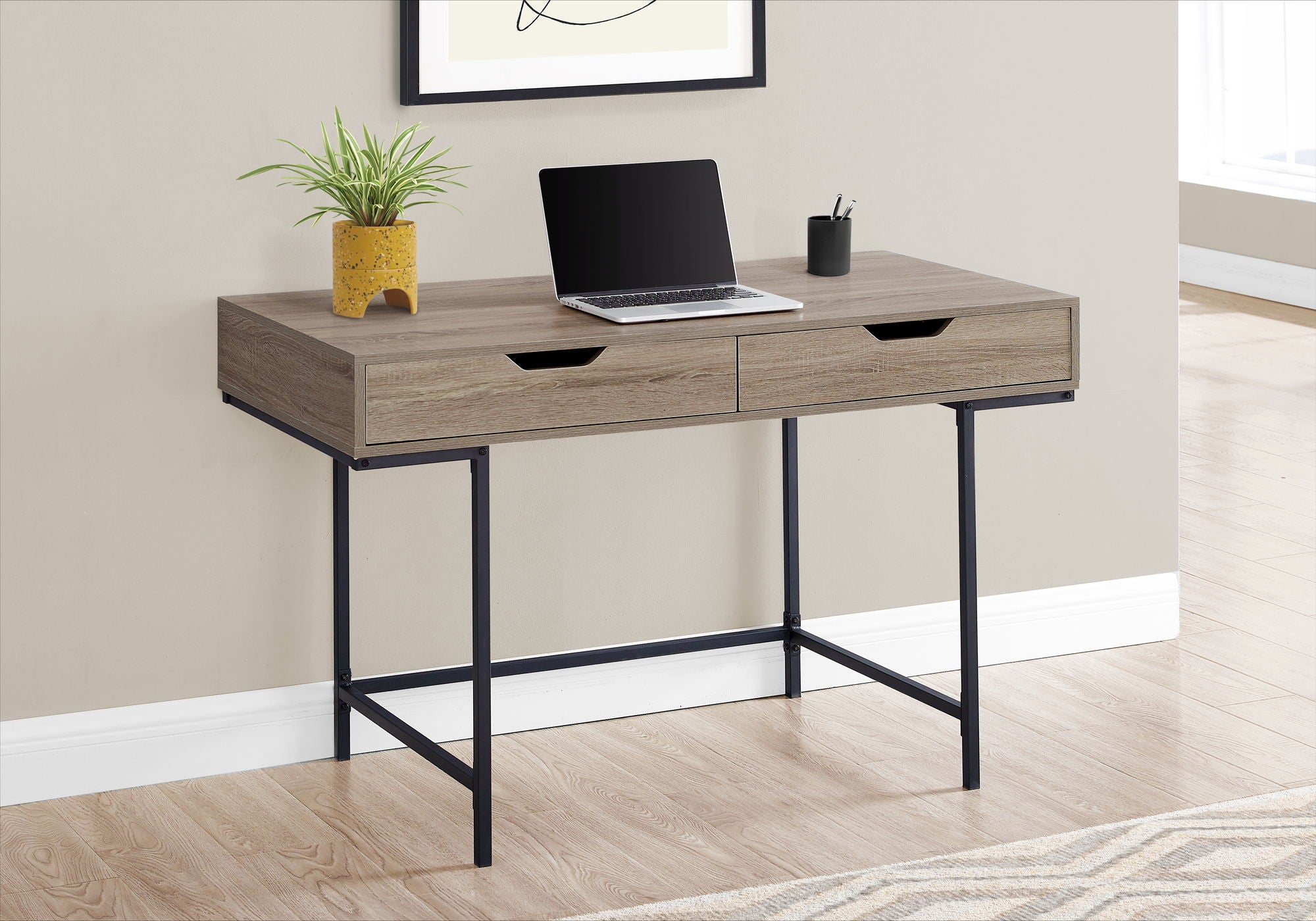 Computer Desk For Home Office, Laptop, Storage Drawers, Contemporary &amp; Modern