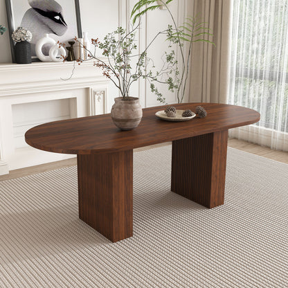 Modern Farmhouse Oval Dining Table With Slim Base