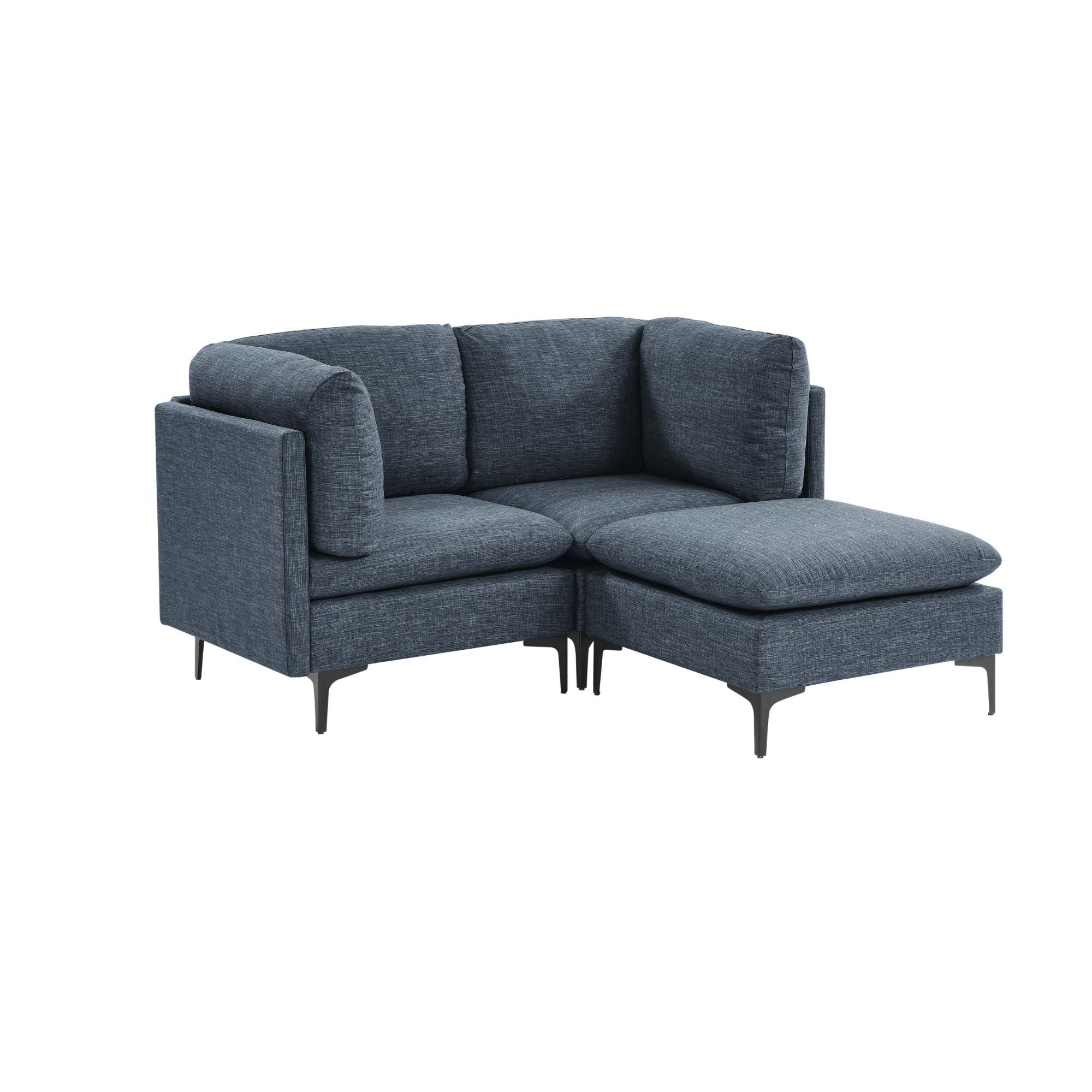 Upholstered Modular Sectional &amp; Tall Legs