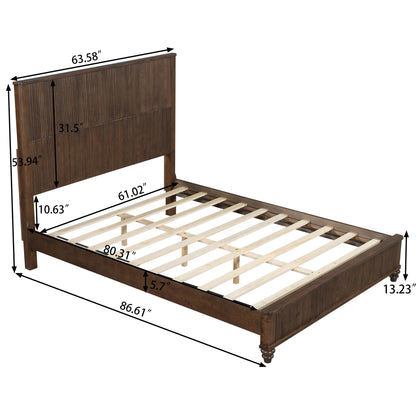 Platform Bed Frame With Tall Headboard