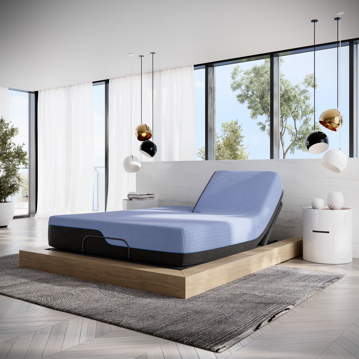 12" Refresh Flex Head Hybrid Cooling Fast Responding Latex Foam &amp; Coil Mattress