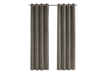 2 Pieces Set, Curtain Panel, Room Darkening, Grommet, Contemporary &amp; Modern