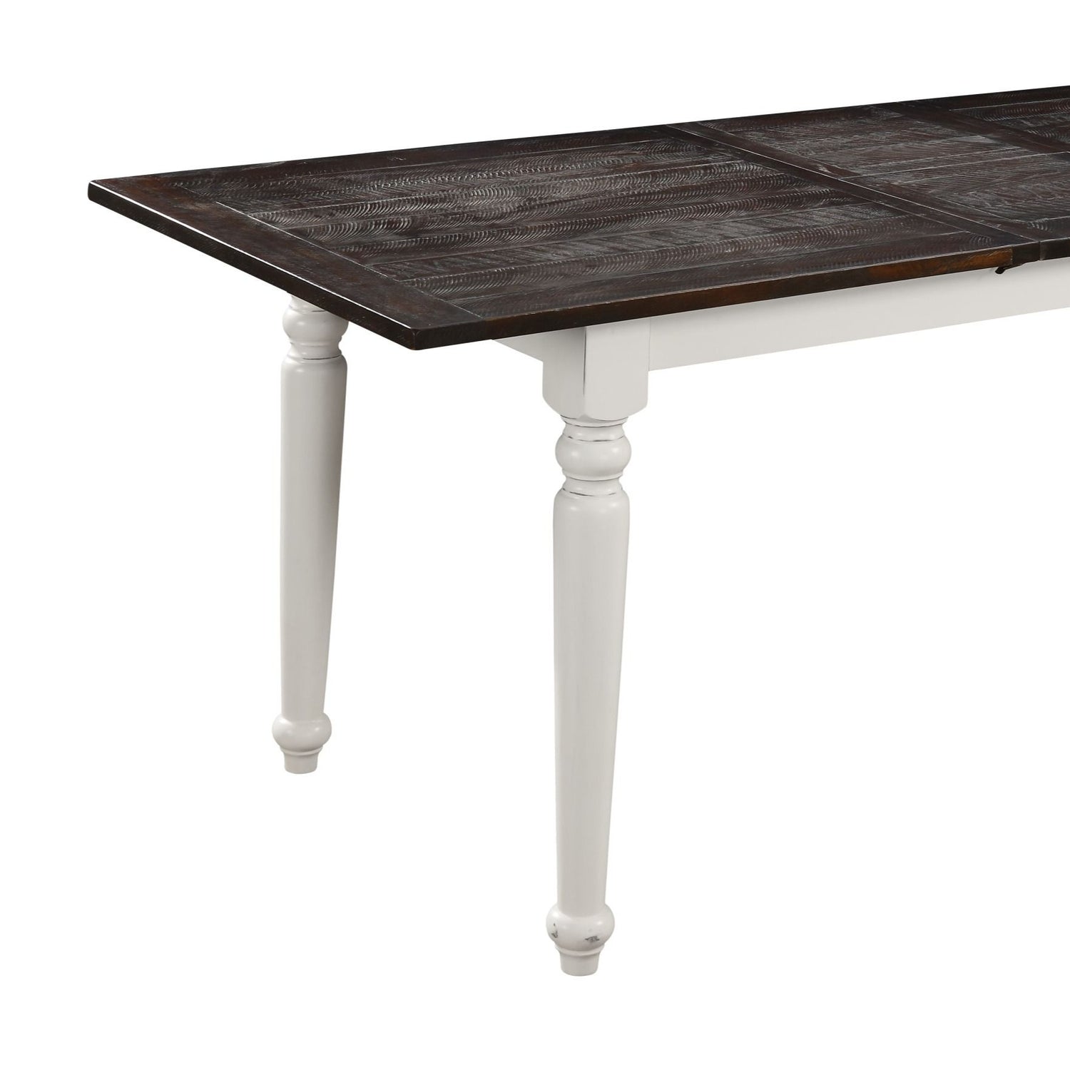 Dining Table With Leaf, Expandable - Brown