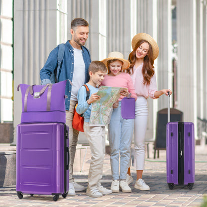 2 Piece Luggage Set With Bags Expanable Spinner Wheels ABS Lightweight Suitcase With Tsa Lock 20&quot; / 24&quot;