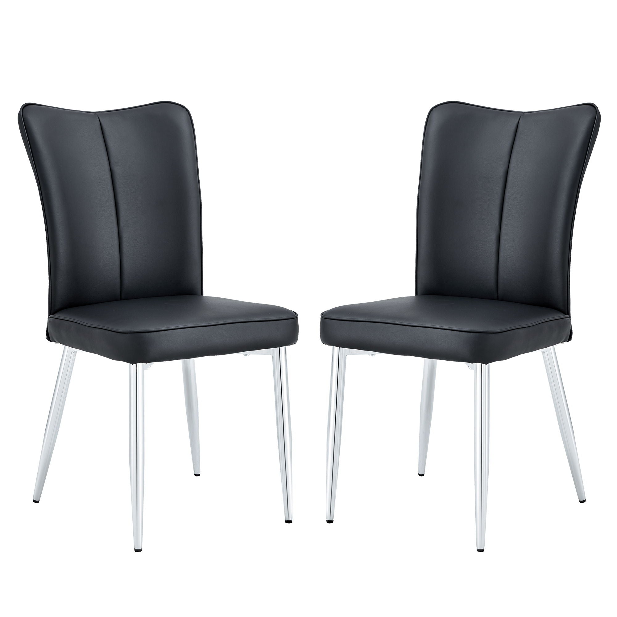 Modern Minimalist Dining Chairs With Metal Legs