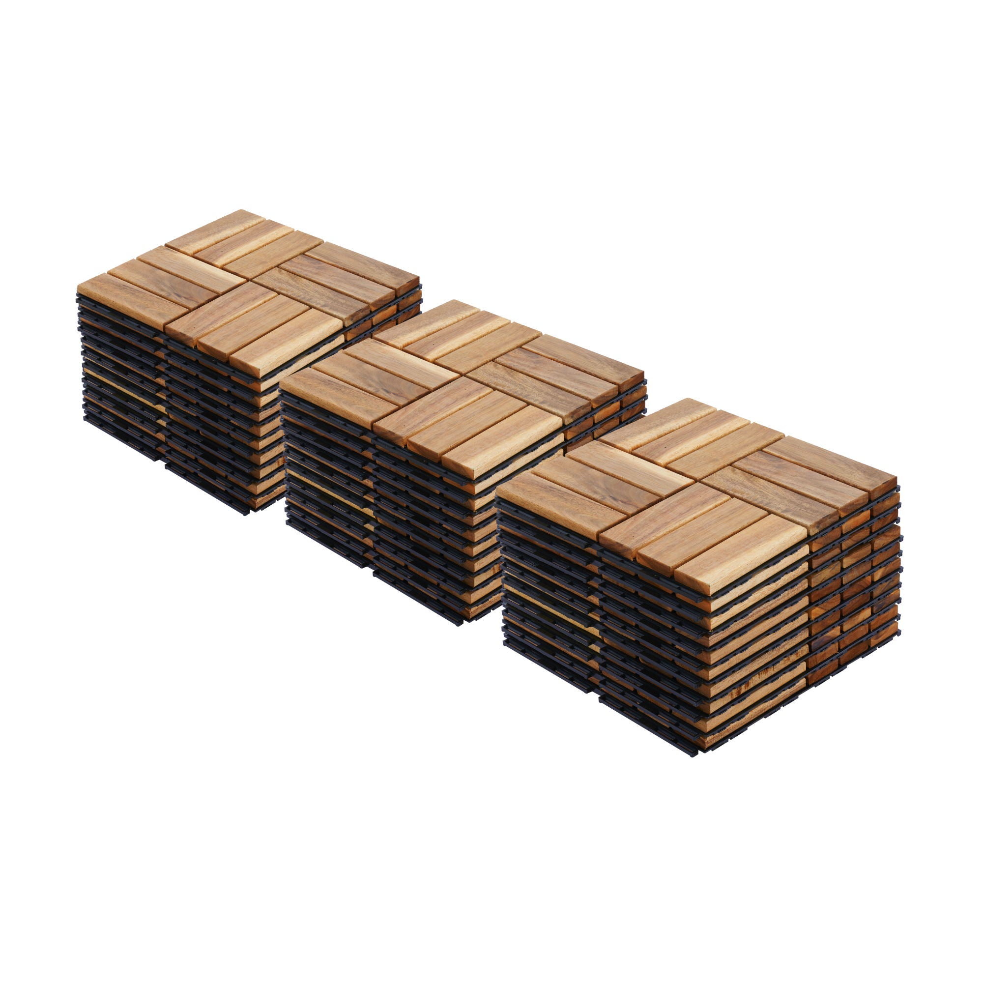 12&quot; X 12&quot; Interlocking Deck Tiles Checker Pattern