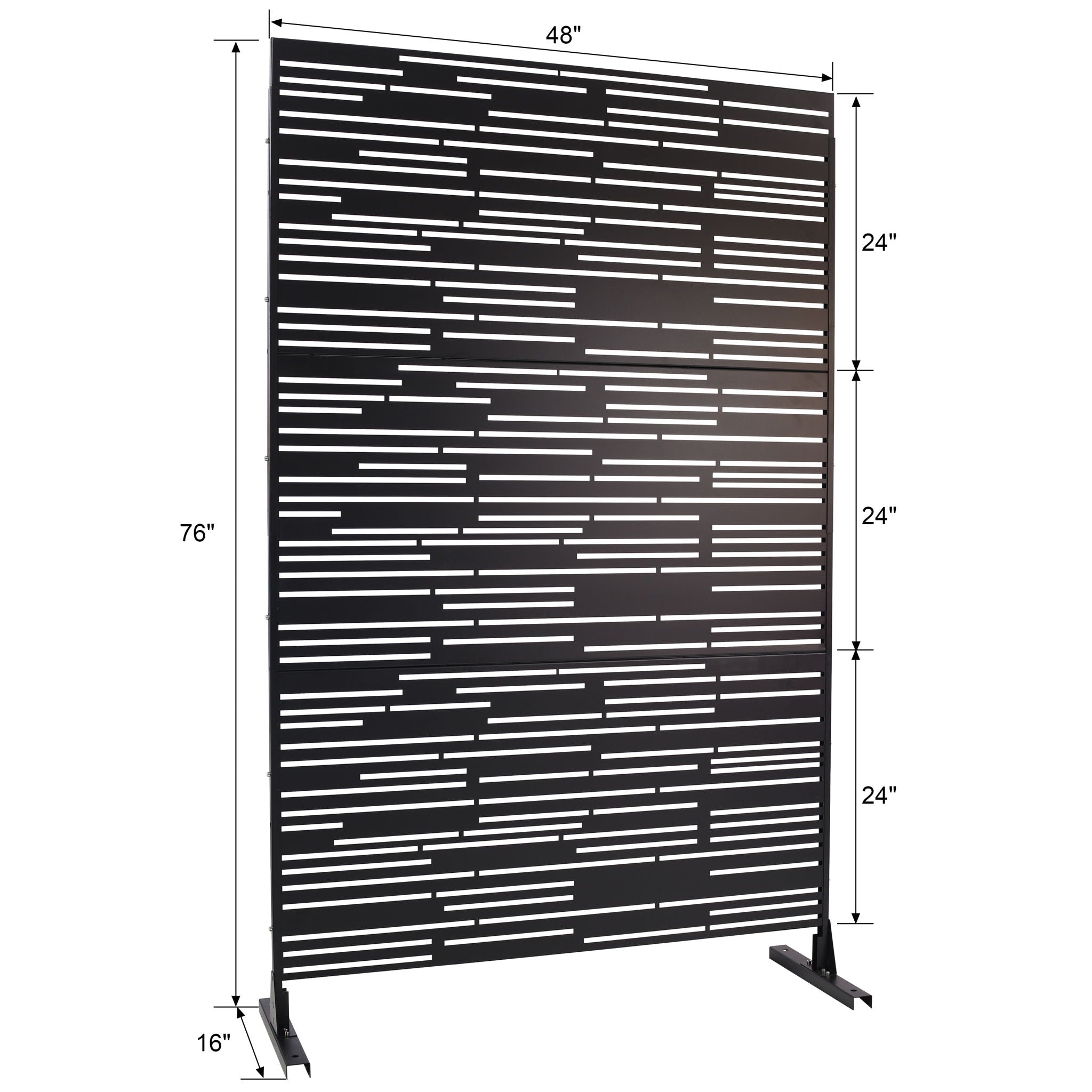 Outdoor &amp; Indoor Freestanding Metal Privacy Screen