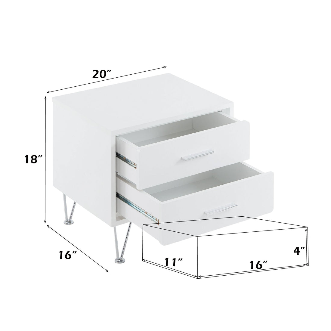 Deoss - Accent Table - White
