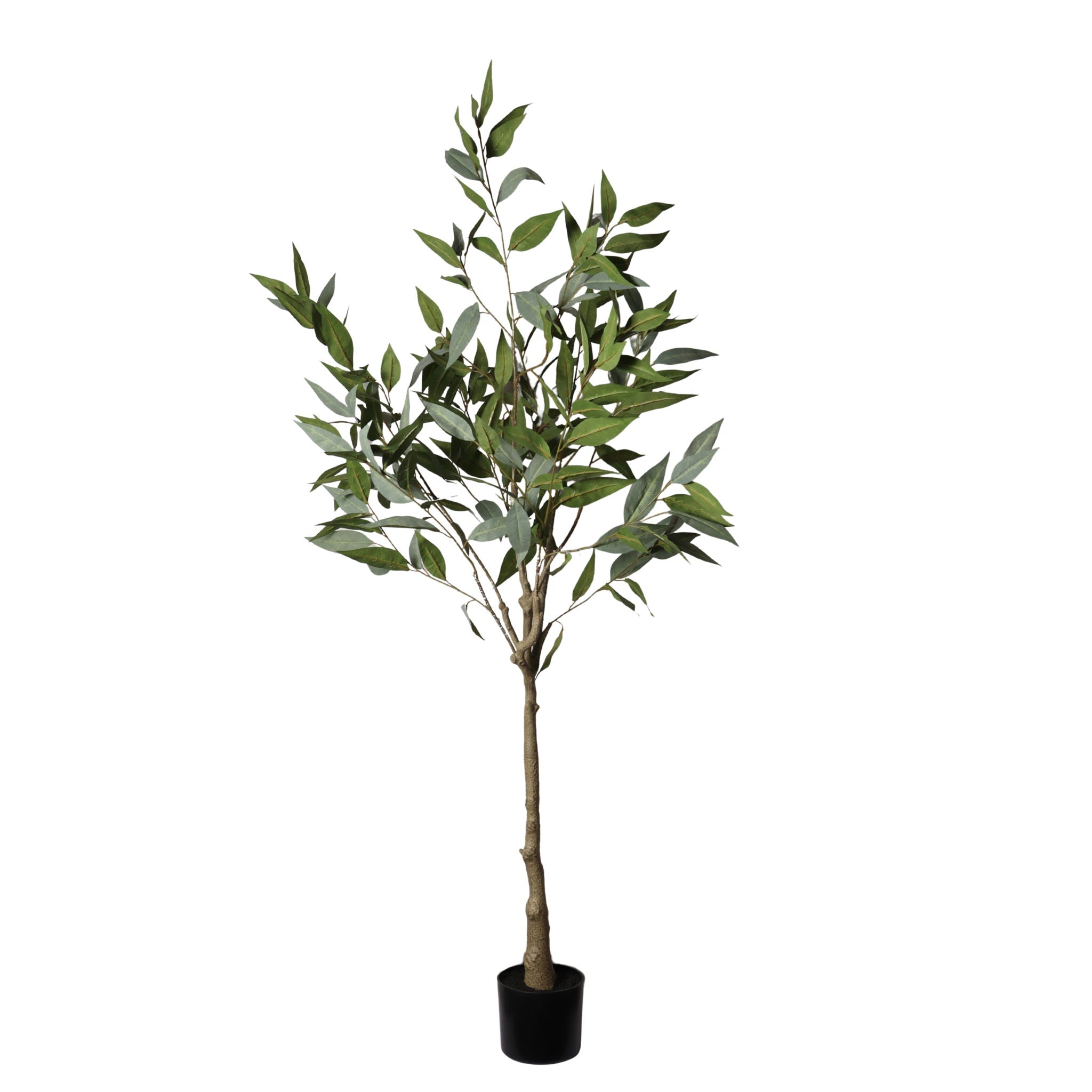 5Ft Realistic Artificial Eucalyptus Tree In Pot With Lush Leaves For Home Office Decor - Green Leaves