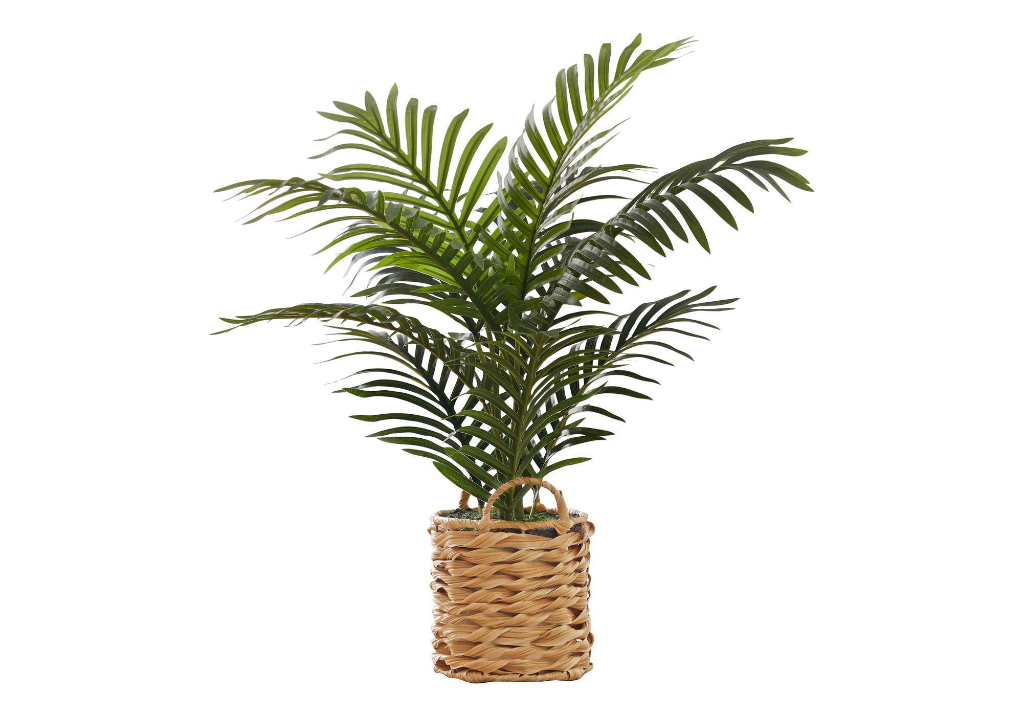 24&quot; Tall, Artificial Plant, Palm, Indoor, Faux, Fake, Table, Floor, Greenery, Potted, Real Touch, Decorative - Green / Beige