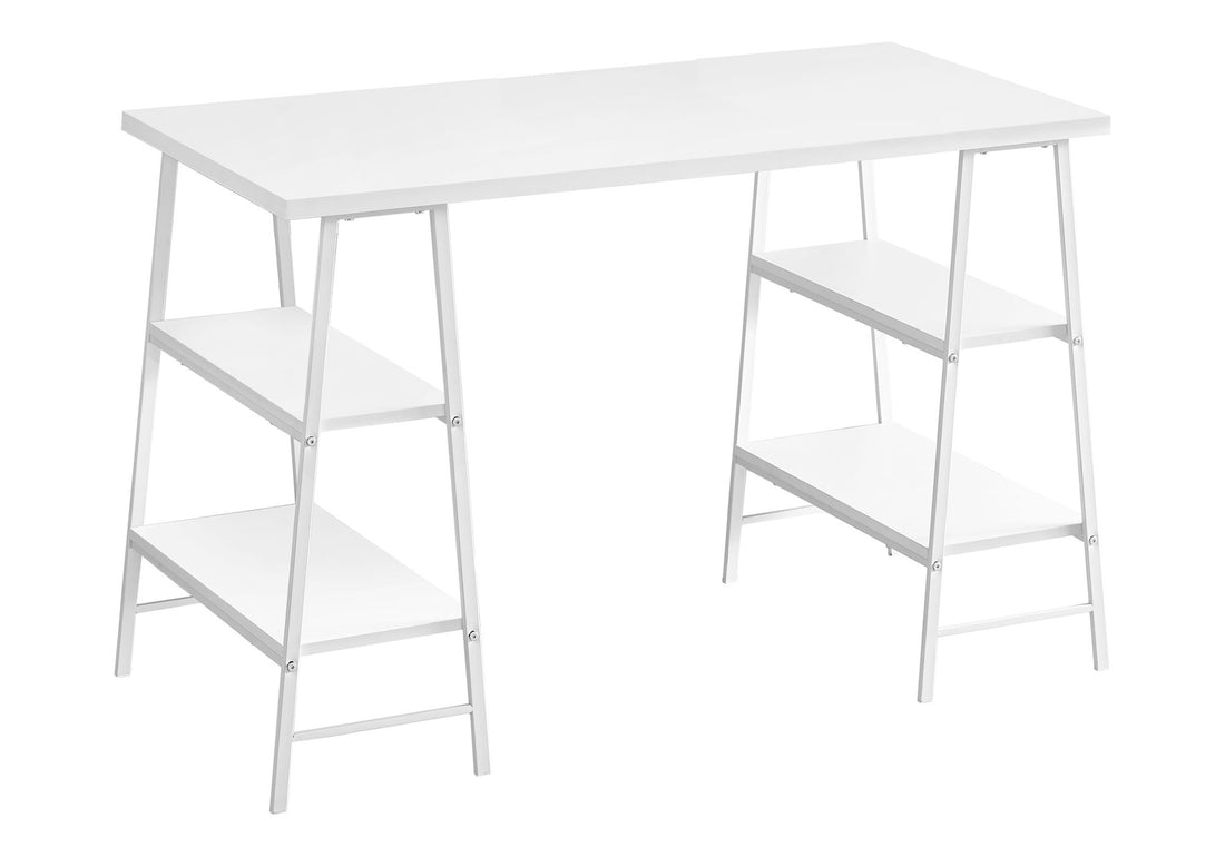 Computer Desk For Home Office, Laptop, Storage Shelves, Contemporary &amp; Modern