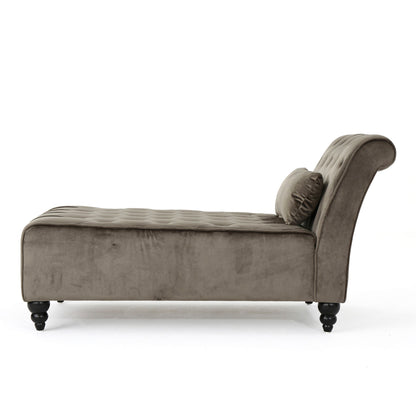 Ethereala - Upholstered Chaise Lounge With Button Tufted