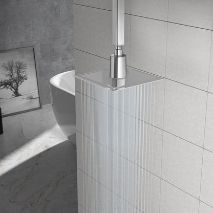 Ultra Thin 8&quot; Square Rain Shower Head 304 Stainless Steel, Wall / Ceiling Mounted
