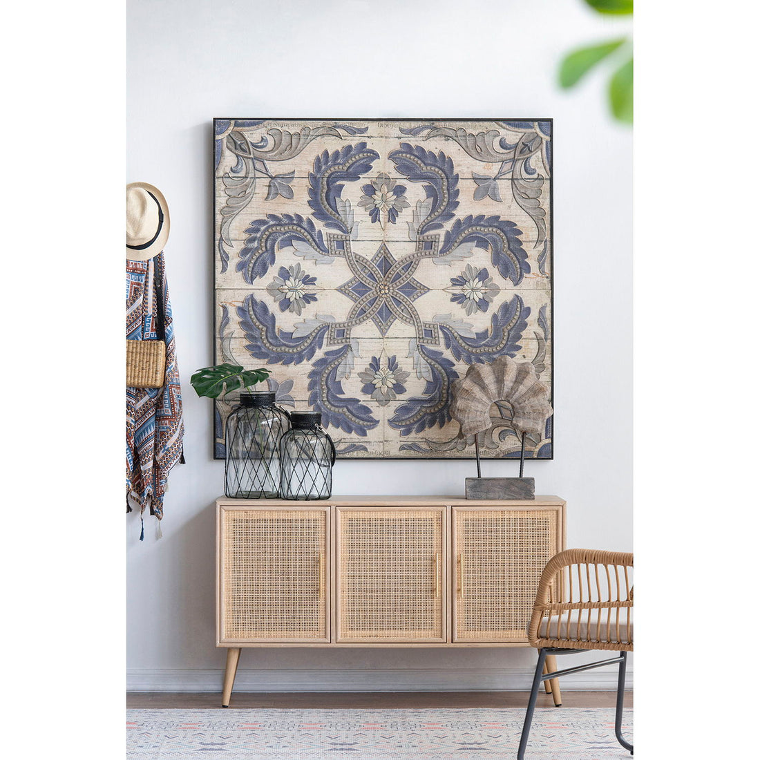 Large Wall Art Panel, Square Wall Decor For Living Room Dining Room Office Bedroom - Multicolor