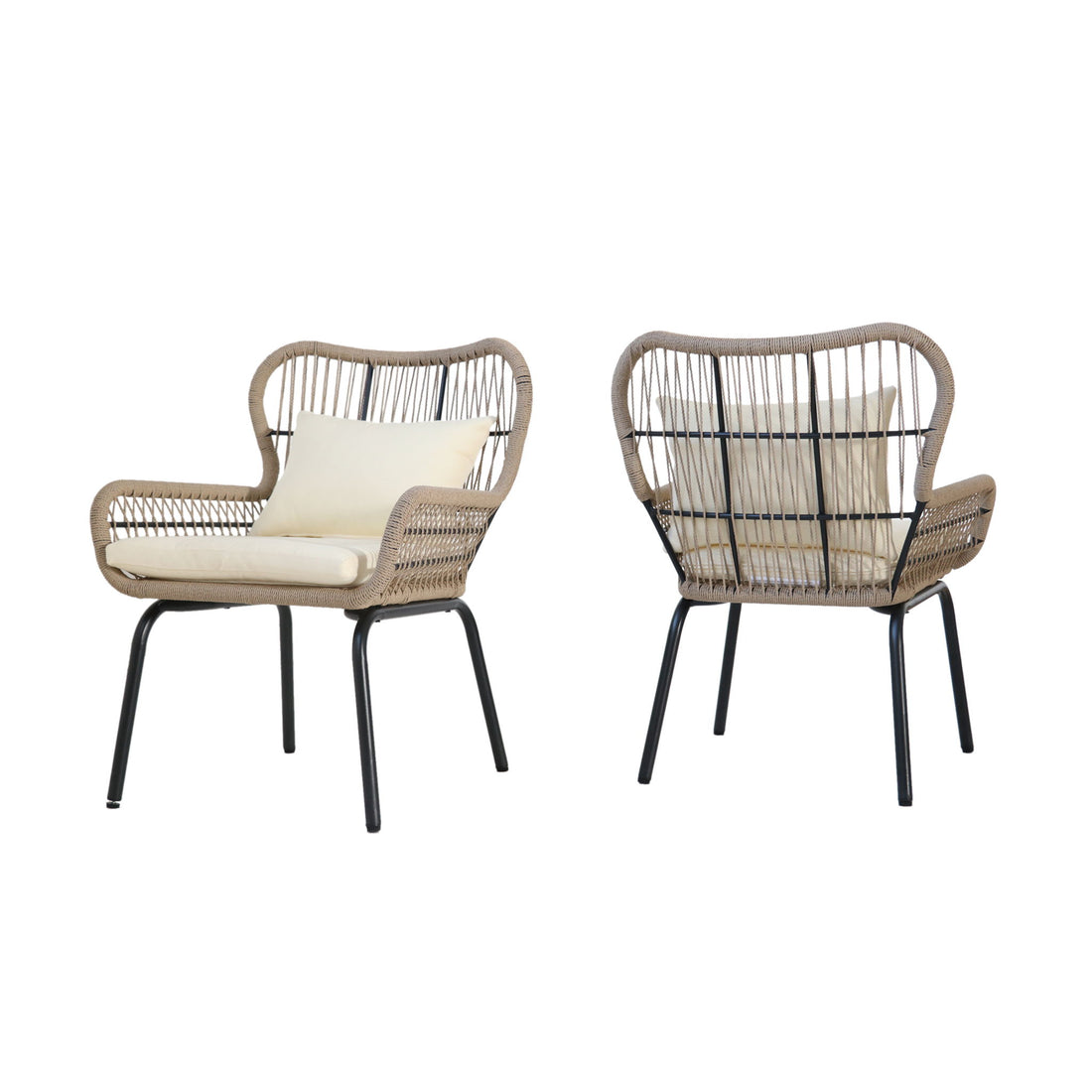 Southport - Club Chair With Woven Rope And Cushions
