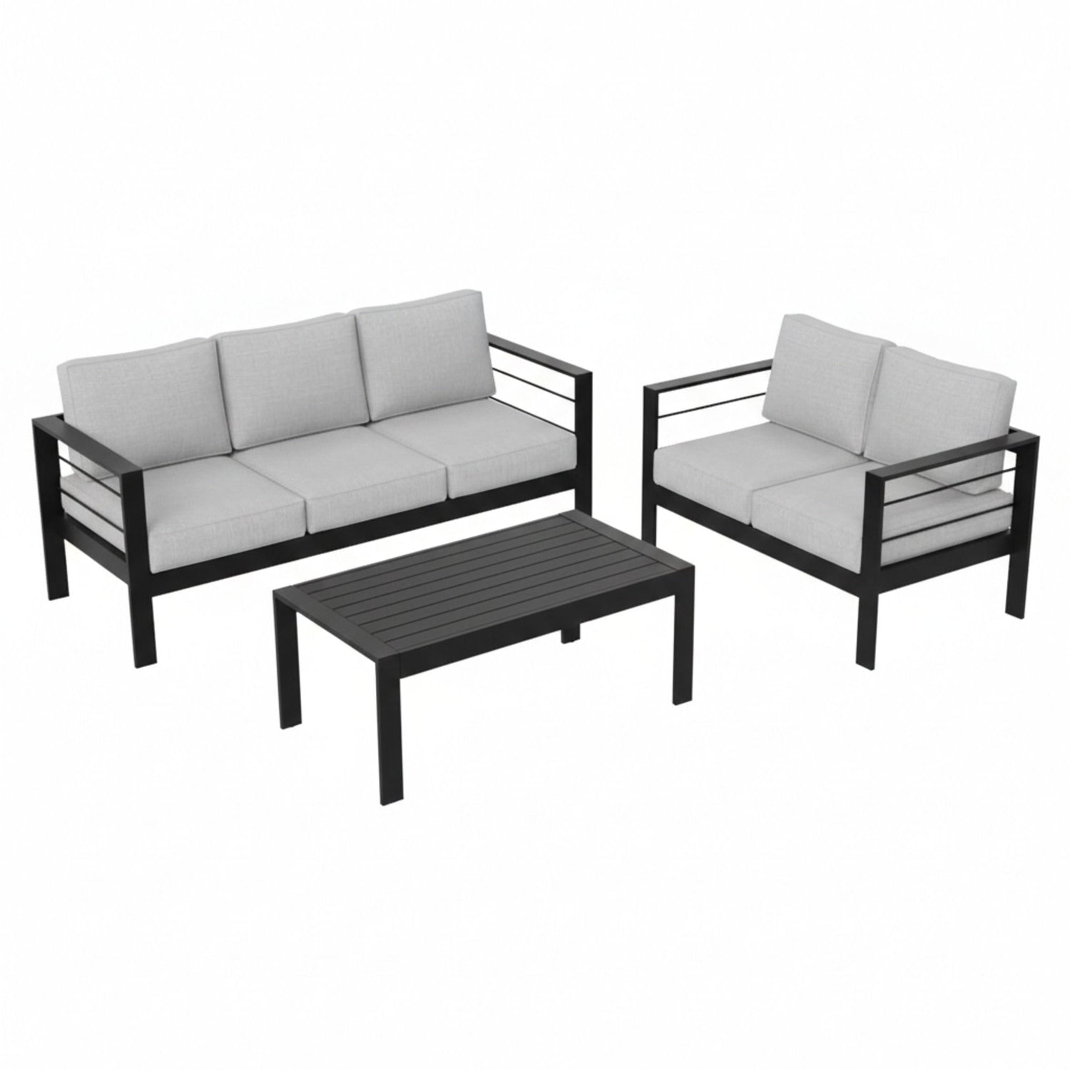 Outdoor Patio Set, All-Weather With Thick Cushions