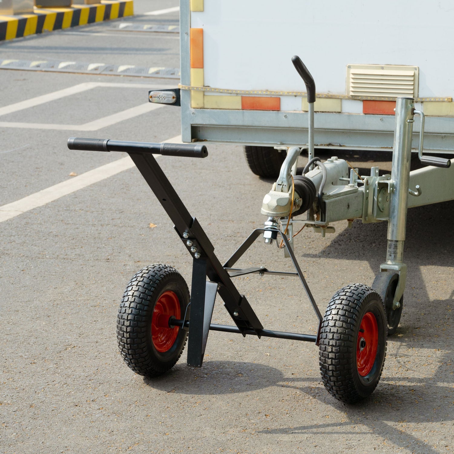 Heavy Duty Trailer Dolly With 2&quot; Ball 1000 Lb Capacity For Easy Mobility - Black