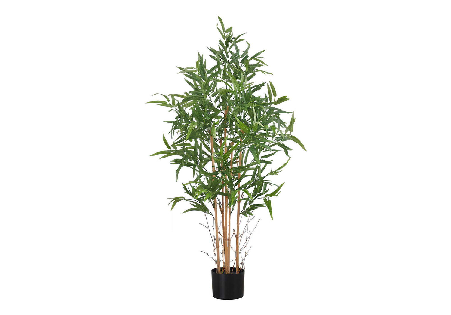 50&quot; Tall, Artificial Plant, Bamboo Tree, Indoor, Faux, Fake, Floor, Greenery, Potted, Decorative - Green / Black