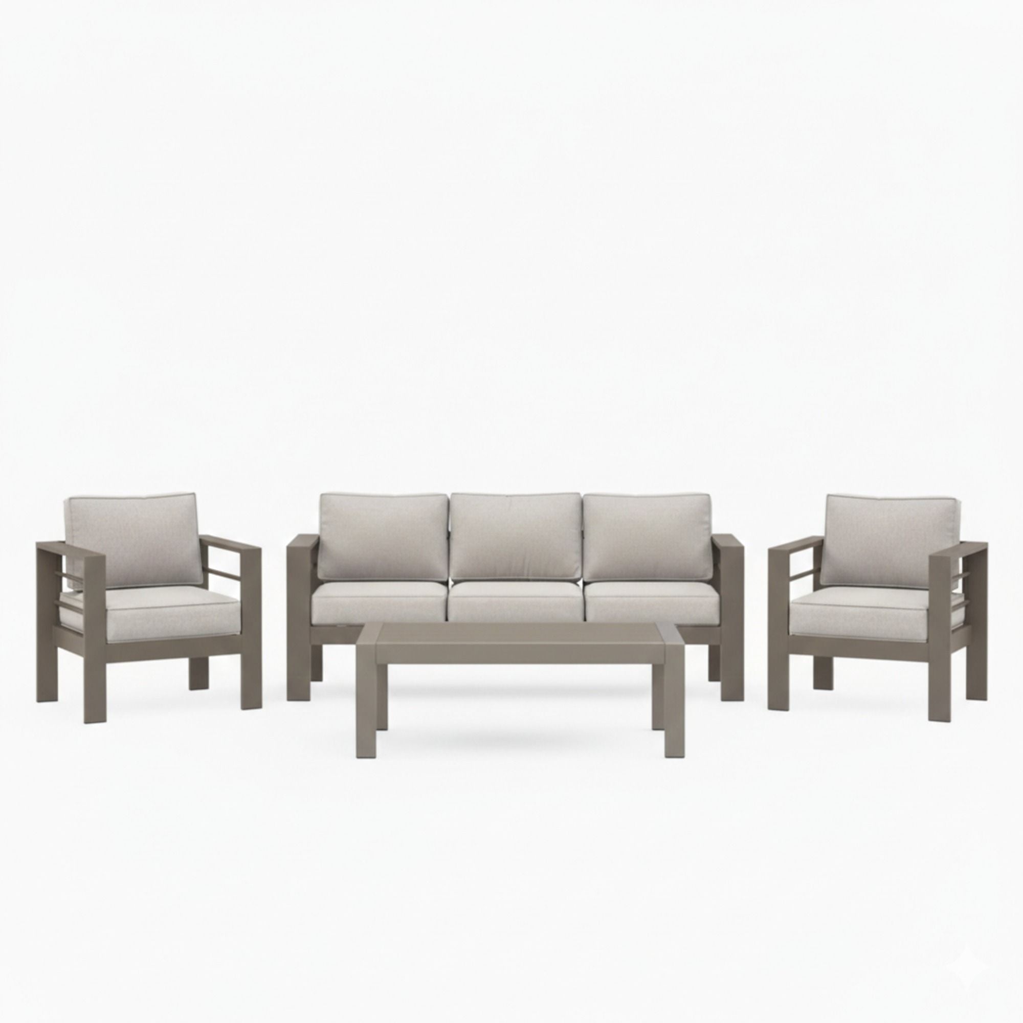 Outdoor Patio Set, All-Weather With Thick Cushions