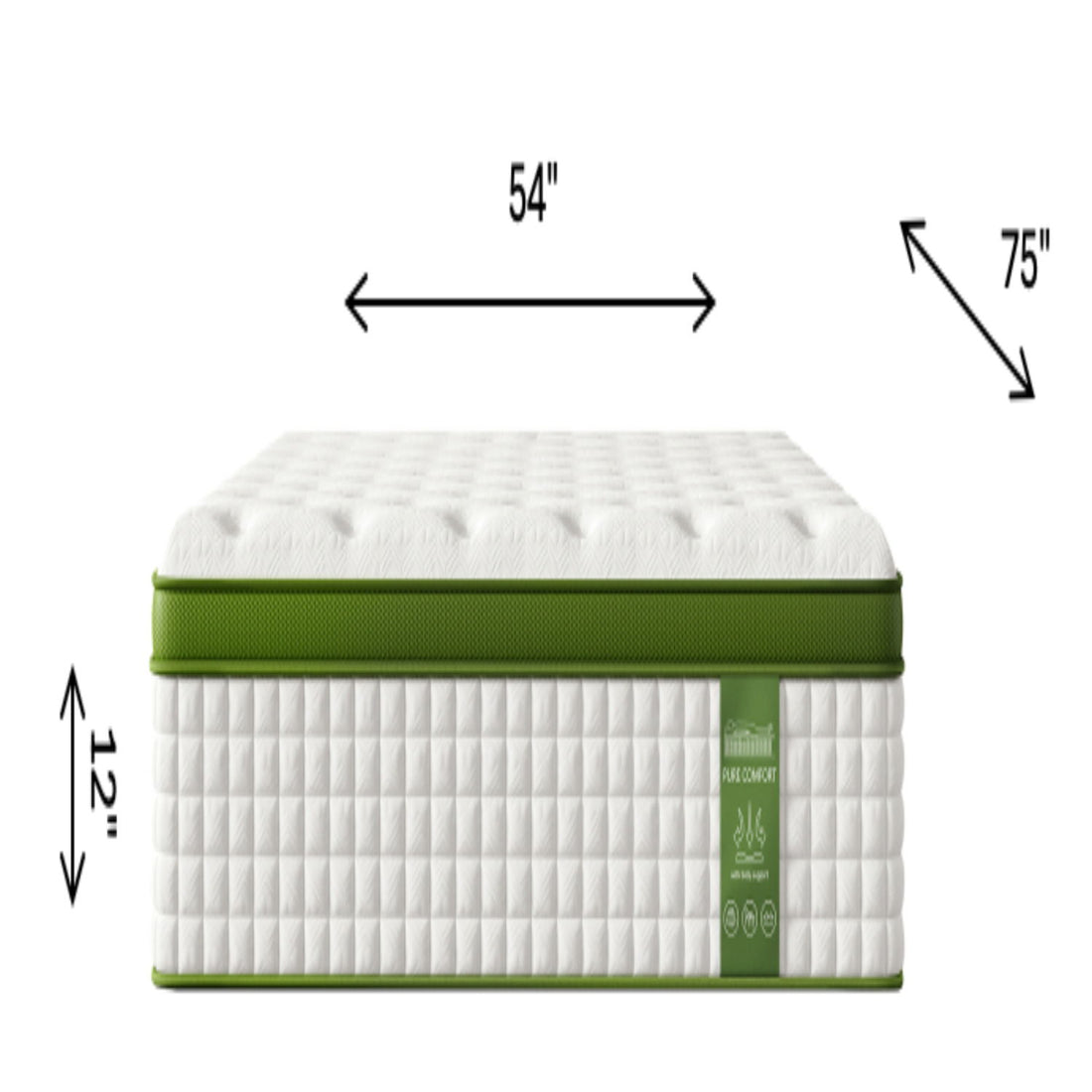 12&quot; Hybrid Mattress With Gel Memory Foam &amp; Pocket Springs