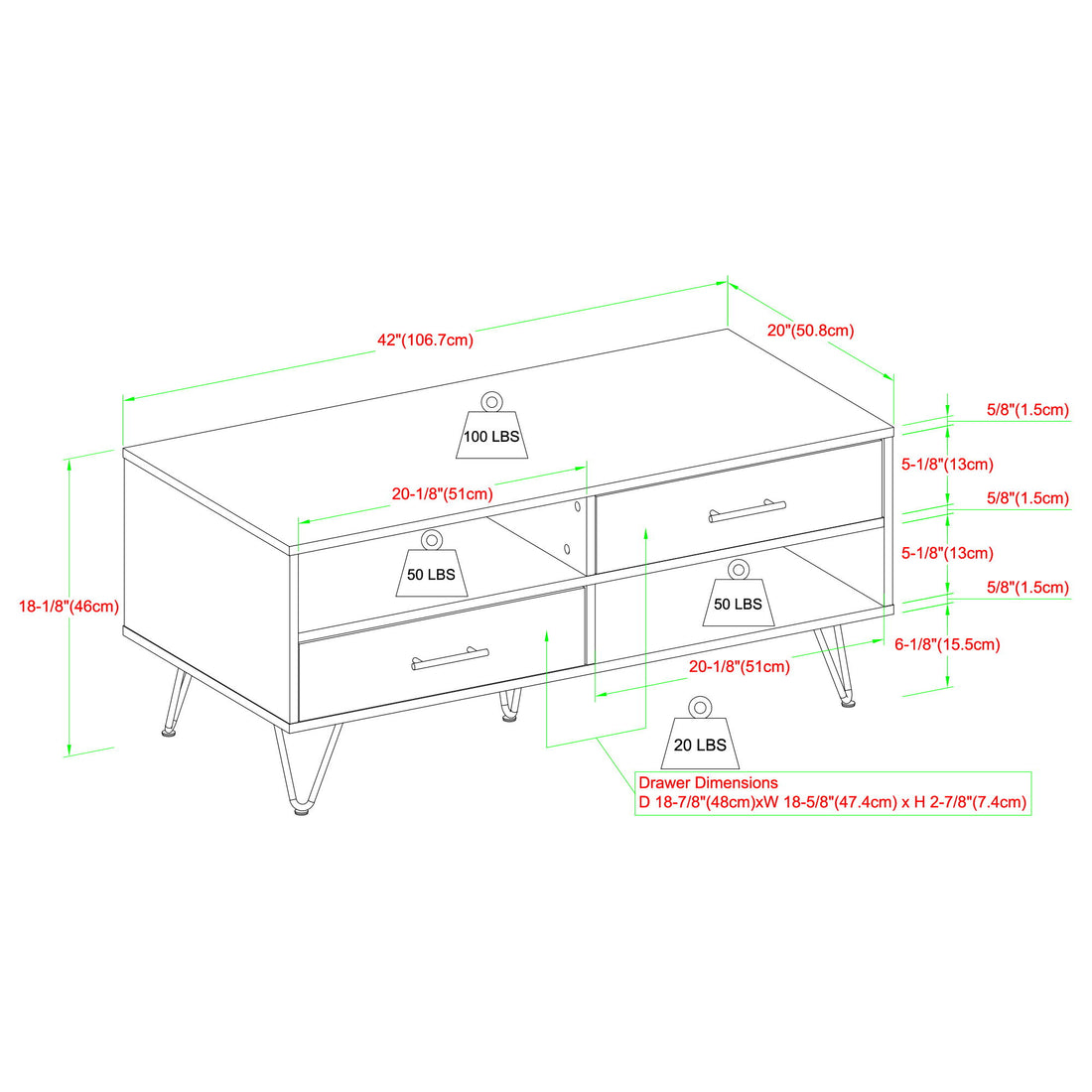 Modern Hairpin Leg Coffee Table