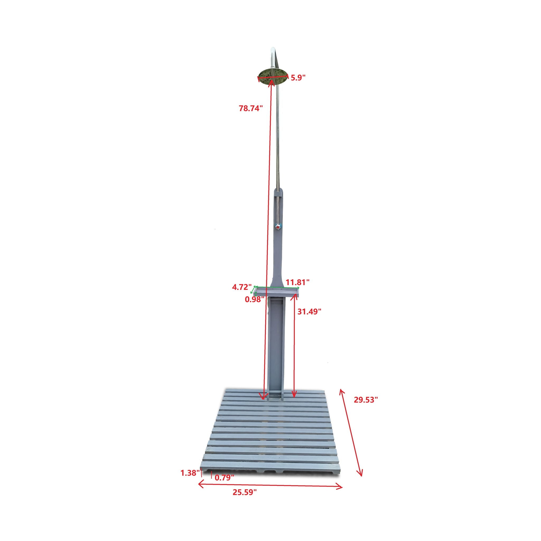 Outdoor Garden Pool Shower With Chassis Board For Patio