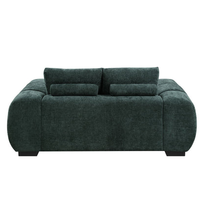 Ferrand - 2 Pieces Green Living Room Sofa &amp; Loveseat Set - Green