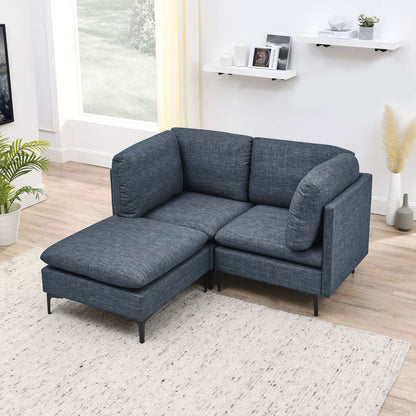 Upholstered Modular Sectional &amp; Tall Legs