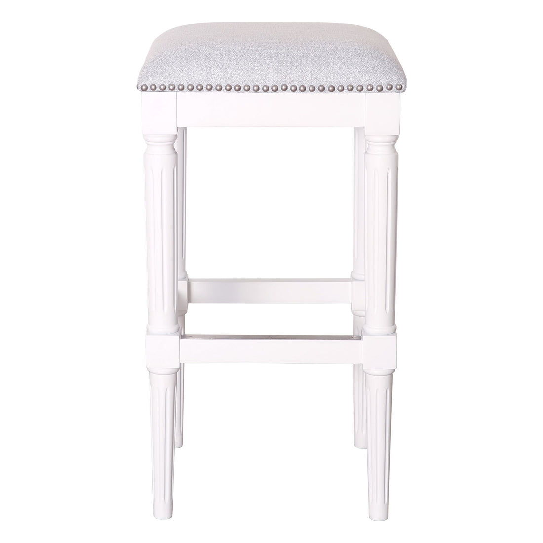 Square Stool With Upholstered Seat